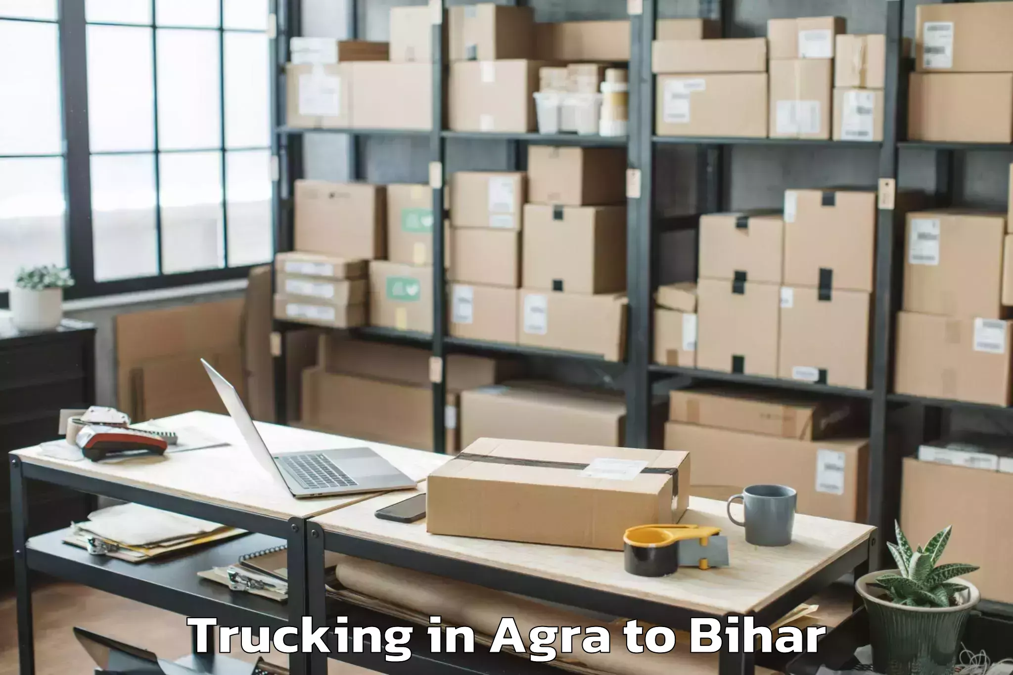 Book Agra to Sursand Pashchimi Trucking Online